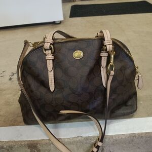 Coach Brown and Tan Satchel